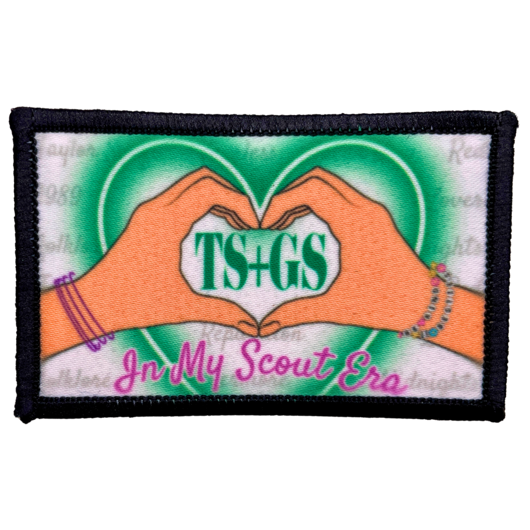 In My Scout Era TS+GS Swifties Fun Patch | 8x5 cm Sublimated Iron-on Patch | Alternate Skin Colors Available
