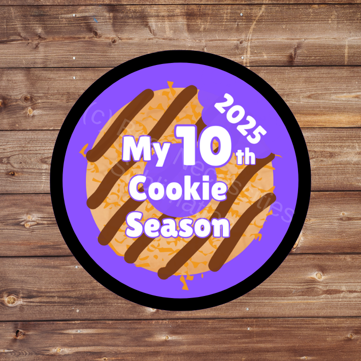 2025 Cookie Season My 1st through 12th Cookie Season Caramel Coconut Cookie Patch | 2.37" Iron-On | Variations 1st-12th