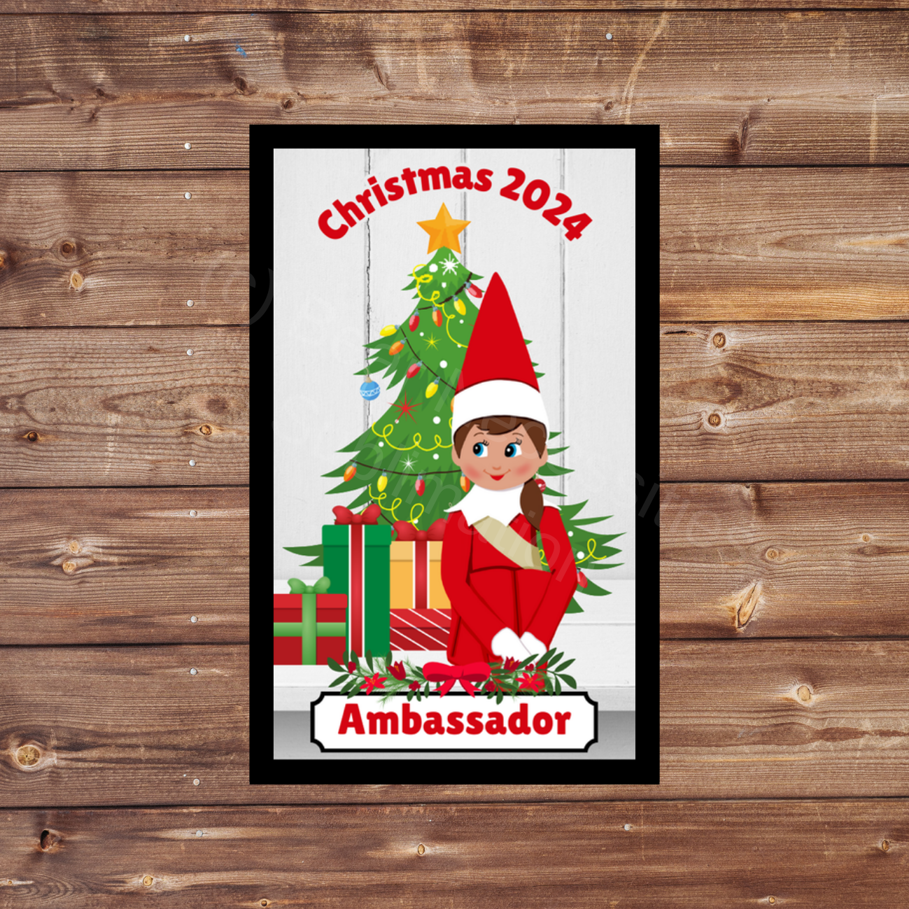 Holiday Elf GS Christmas Patch - 1 Elf only | 5x8cm Rectangular Iron-on Fun Patch
