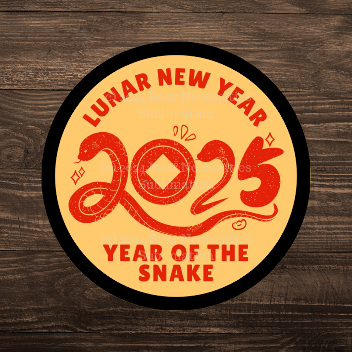 Lunar New Year 2025 2.57" Round Iron-On Fun Patch