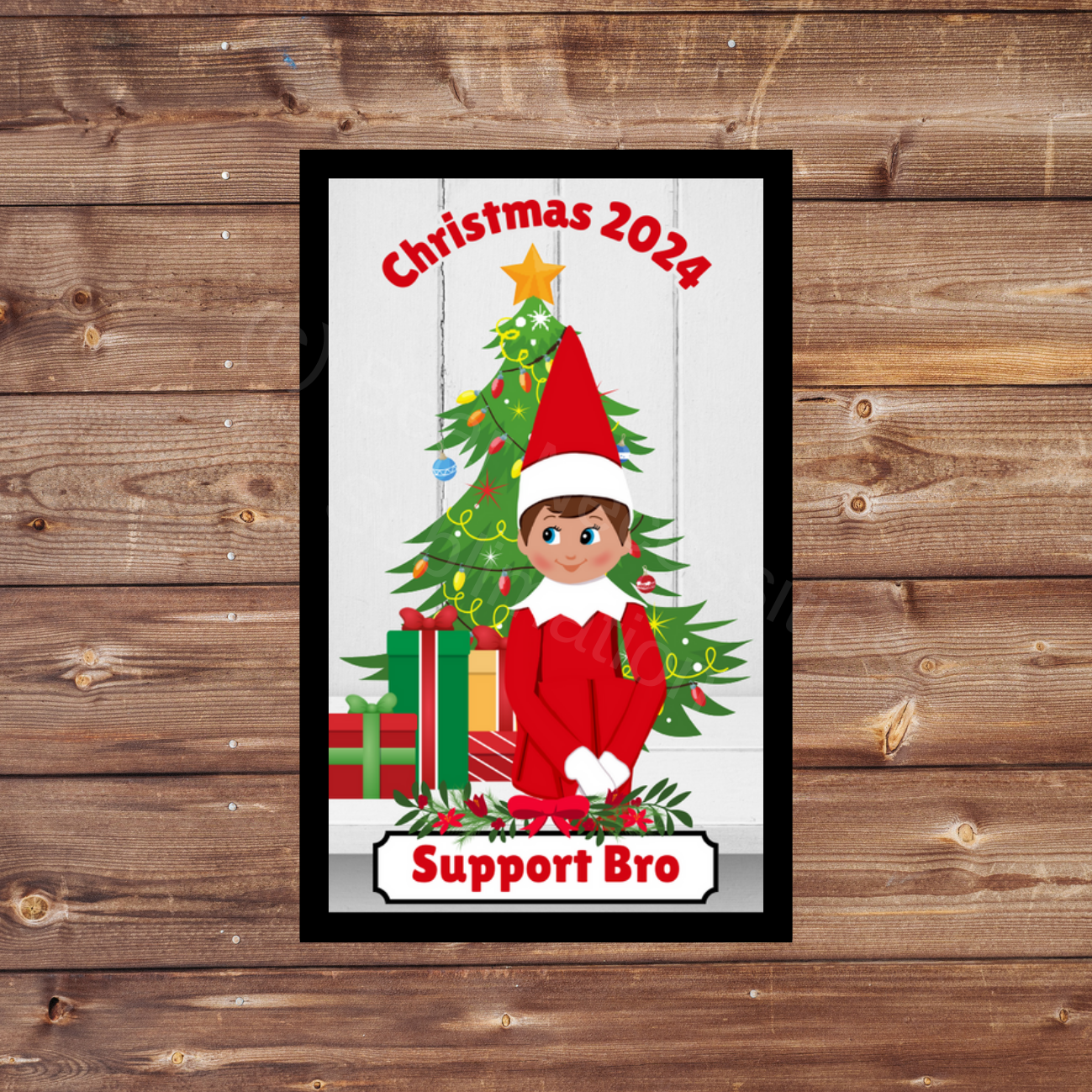 Holiday Elf GS Christmas Patch - 1 Elf only | 5x8cm Rectangular Iron-on Fun Patch