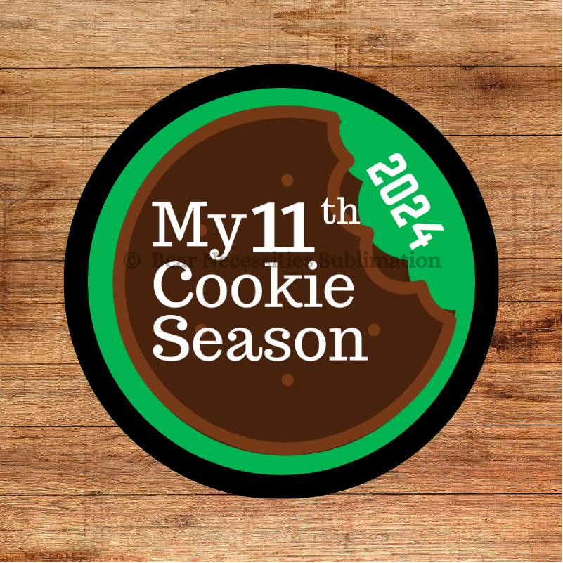 2024 Cookie Season My 1st through 12th Cookie Season Chocolate Mint Patch | 2.57" Iron-On | Polyester Design | Variations 1st-12th