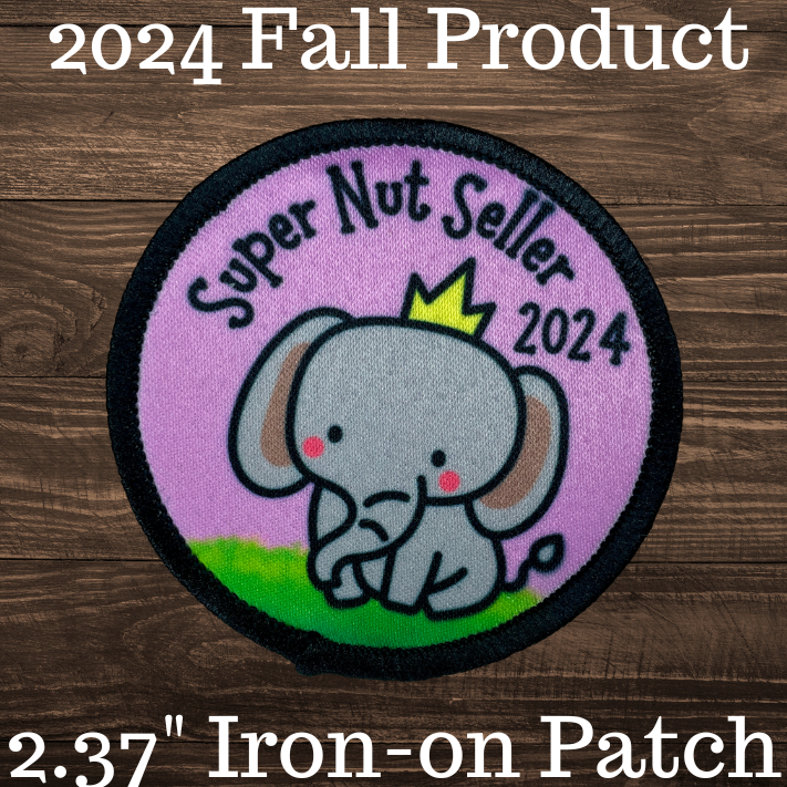2024 Fall Product Super Nut Seller 2.57" Iron-on Fun Patch