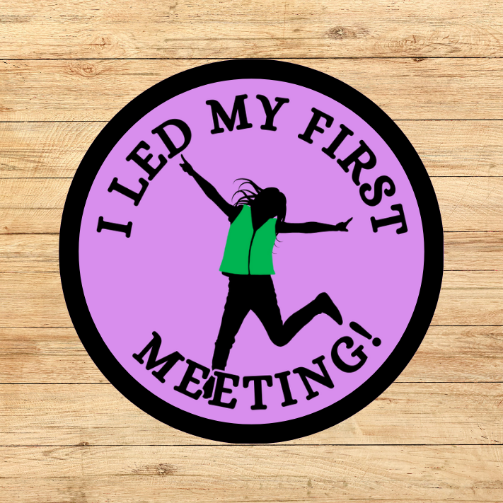 I led my first meeting! 2.57” Round Iron-on Fun Patch