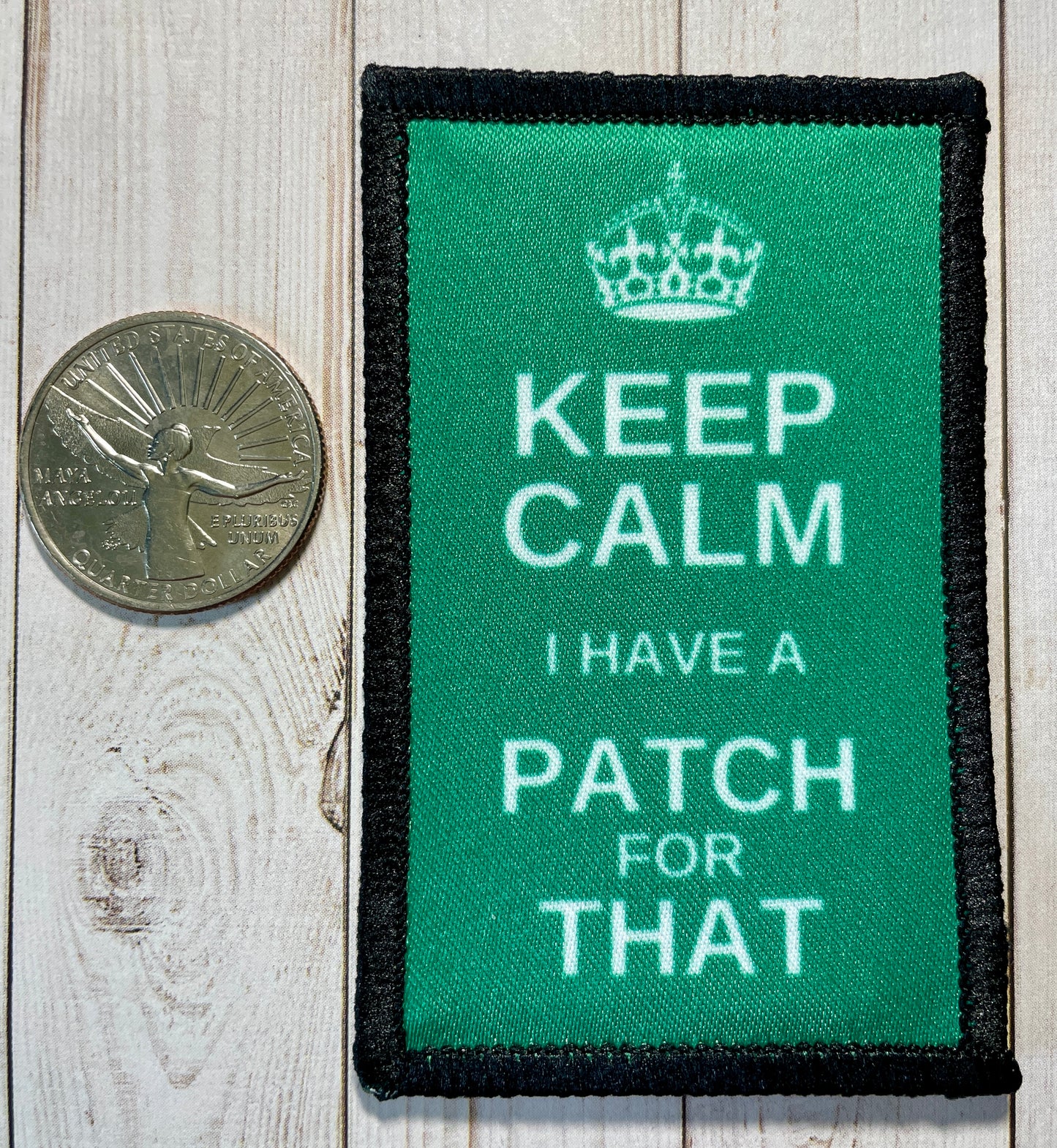 Keep Calm I've got a Patch for That 5x8cm Iron-on Sublimated Fun Patch