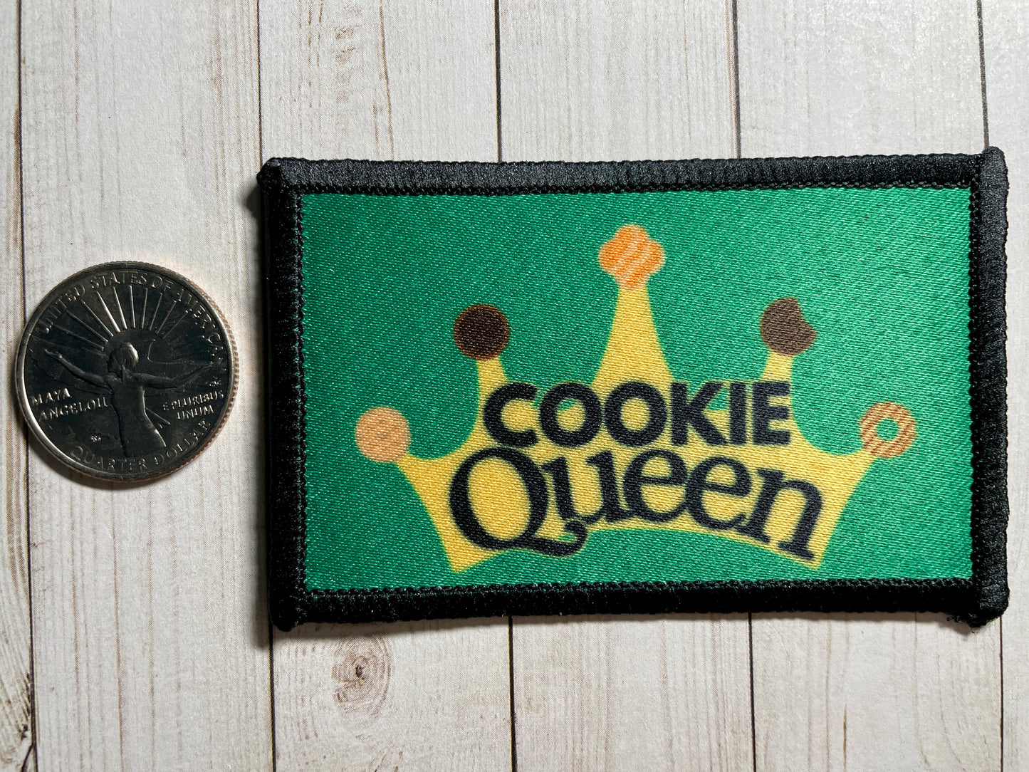 Cookie Queen 8x5cm Sublimated Iron-on Fun Patch
