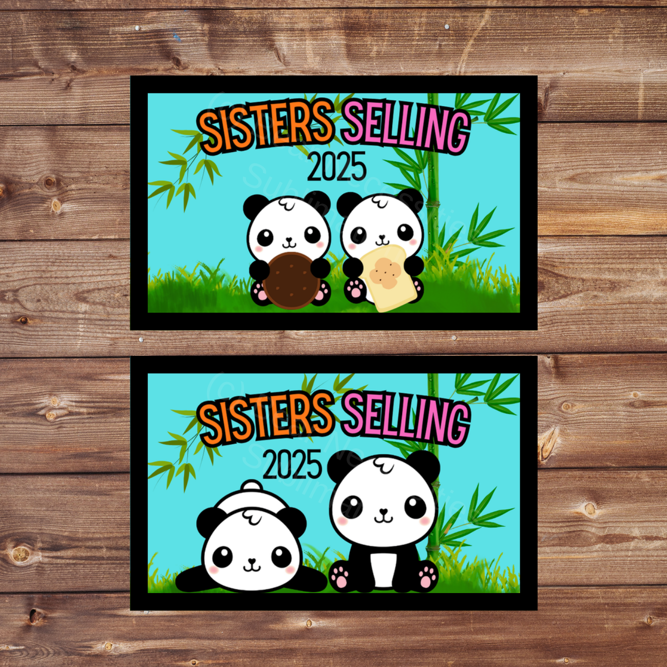 2025 Selling Sisters Panda Cookie Season Theme Iron-on Patch | 8x5 cm