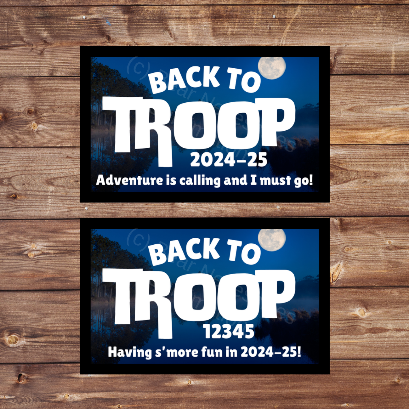 Back to Troop Night Sky 2024-25 Iron-on Fun Patch 8x5Cm Rectangle