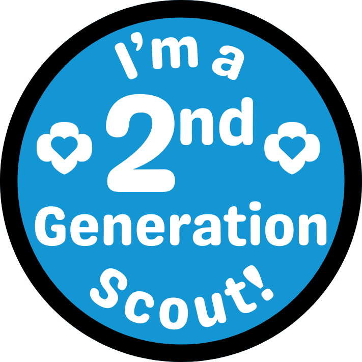 Generational Scout or Leader 2.57" Iron-on Fun Patch | 2nd Generation | 3rd Generation | 4th Generation | 5th Generation