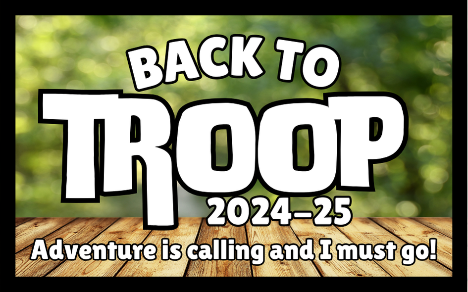 Back to Troop Forest Boardwalk 2024-25 Iron-on Fun Patch 8x5Cm Rectangle