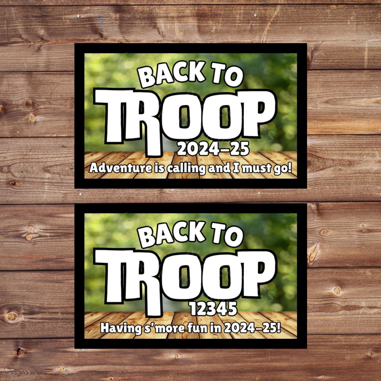 Back to Troop Forest Boardwalk 2024-25 Iron-on Fun Patch 8x5Cm Rectangle