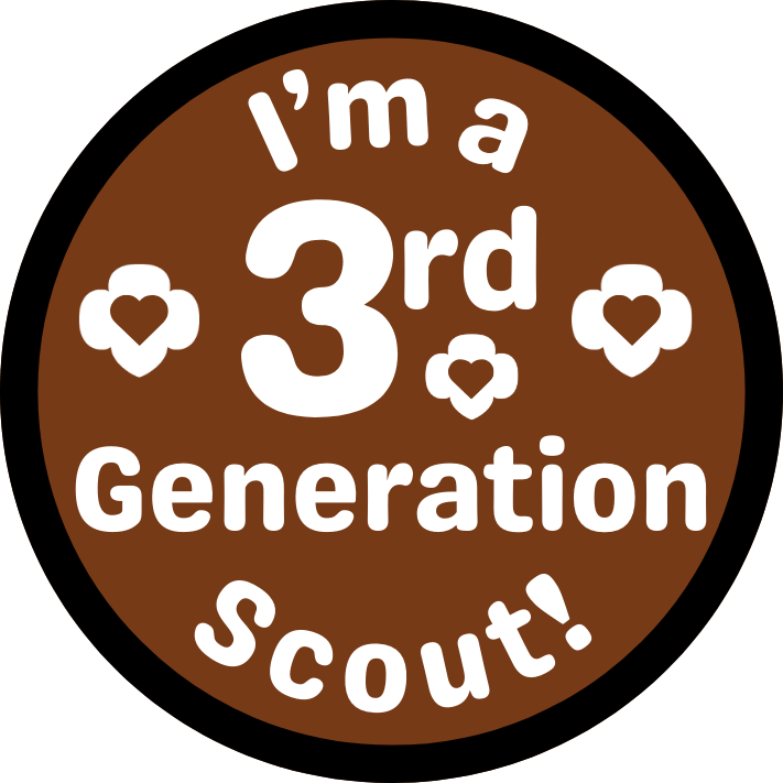 Generational Scout or Leader 2.57" Iron-on Fun Patch | 2nd Generation | 3rd Generation | 4th Generation | 5th Generation