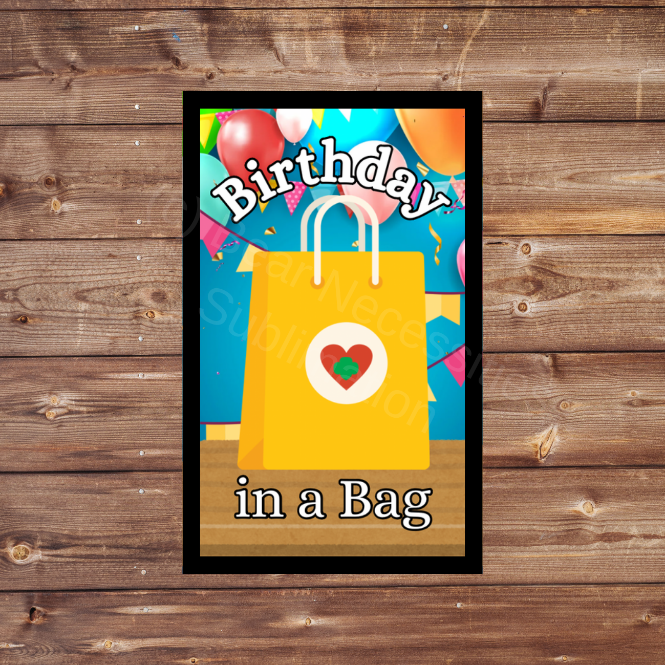 Birthday in a Bag 5x8cm Iron-on Fun Patch