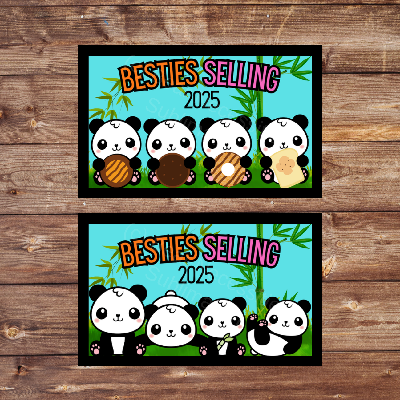 2025 Selling Besties Panda Cookie Season Theme Iron-on Patch | 8x5 cm