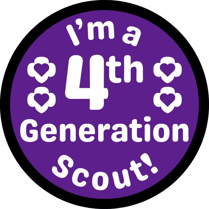 Generational Scout or Leader 2.57" Iron-on Fun Patch | 2nd Generation | 3rd Generation | 4th Generation | 5th Generation