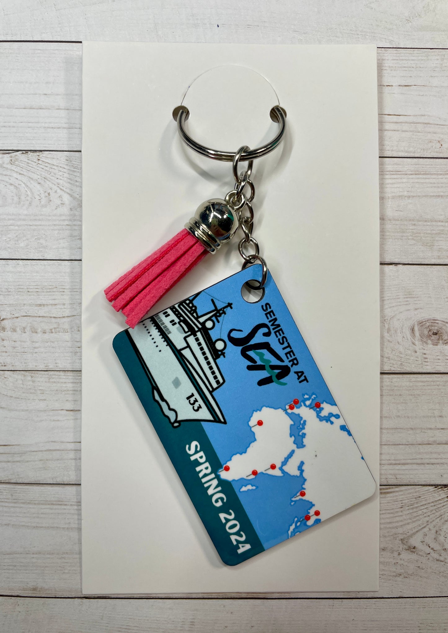 Semester at Sea Voyage 133 Spring 2024 4" Iron-On Patch and/or Keychain