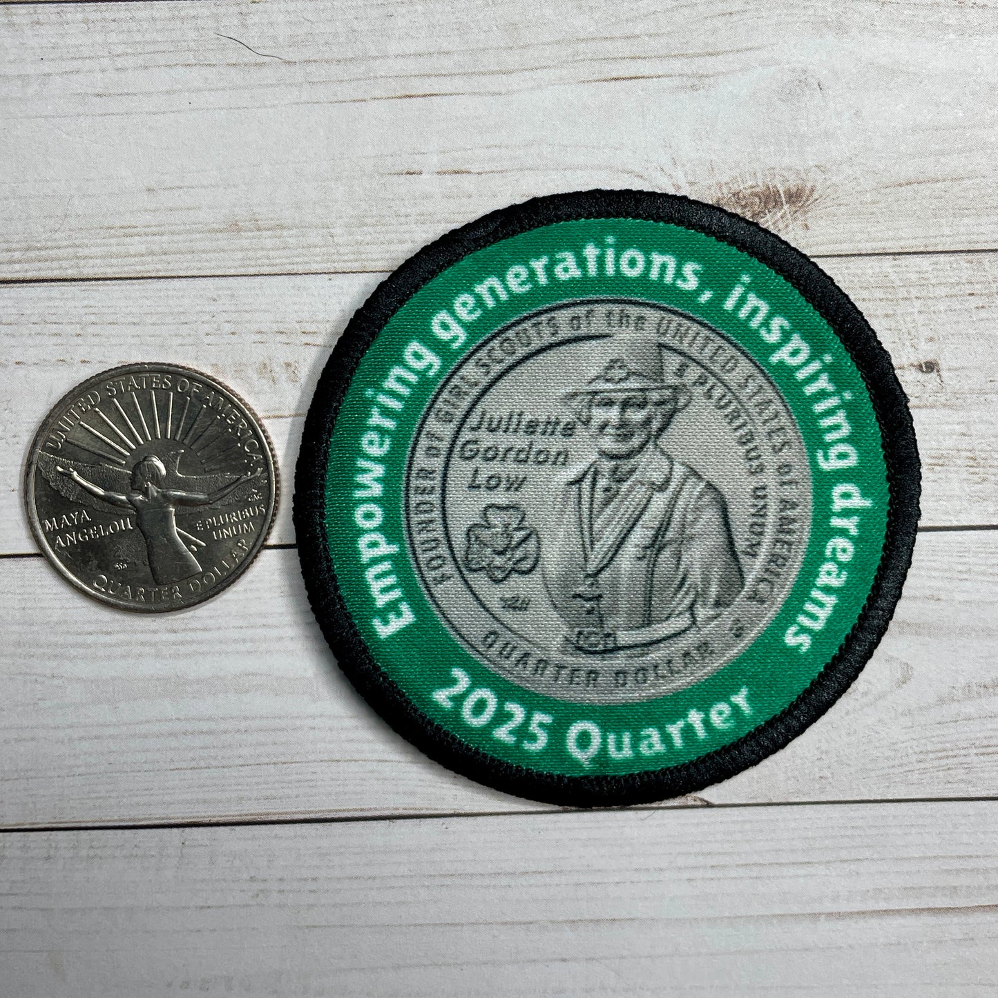 2025 Juliette Gordon Low American Women Quarter 2.57” Iron-On Fun Patch