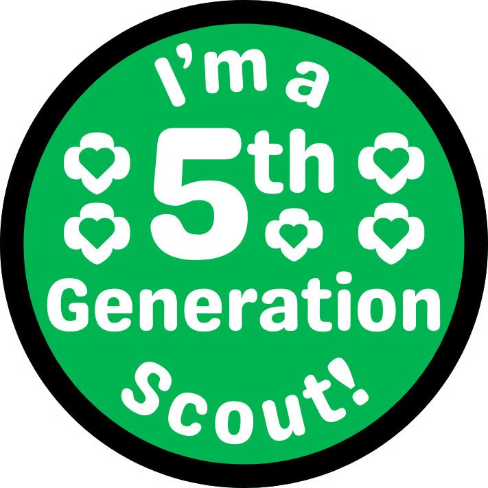 Generational Scout or Leader 2.57" Iron-on Fun Patch | 2nd Generation | 3rd Generation | 4th Generation | 5th Generation