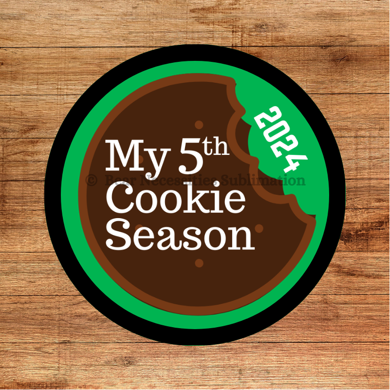 2024 Cookie Season My 1st through 12th Cookie Season Chocolate Mint Patch | 2.57" Iron-On | Polyester Design | Variations 1st-12th