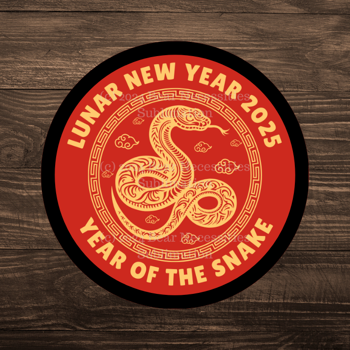 Lunar New Year 2025 2.57" Round Iron-On Fun Patch