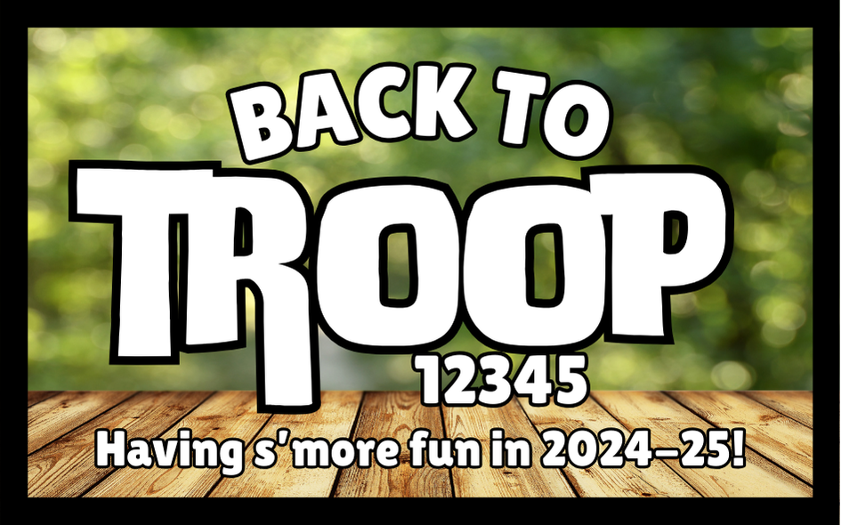 Back to Troop Forest Boardwalk 2024-25 Iron-on Fun Patch 8x5Cm Rectangle