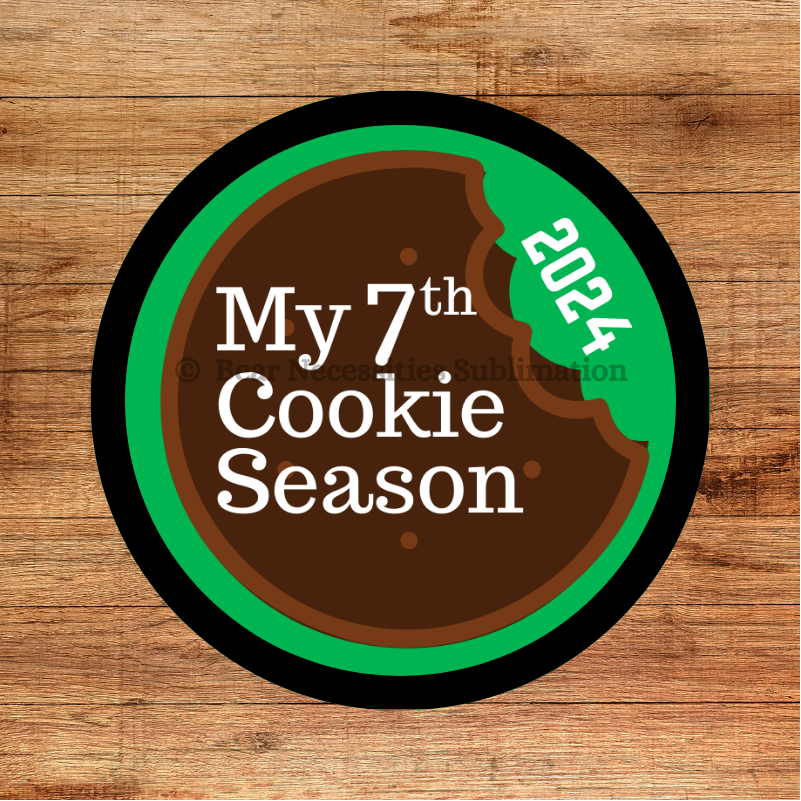 2024 Cookie Season My 1st through 12th Cookie Season Chocolate Mint Patch | 2.57" Iron-On | Polyester Design | Variations 1st-12th