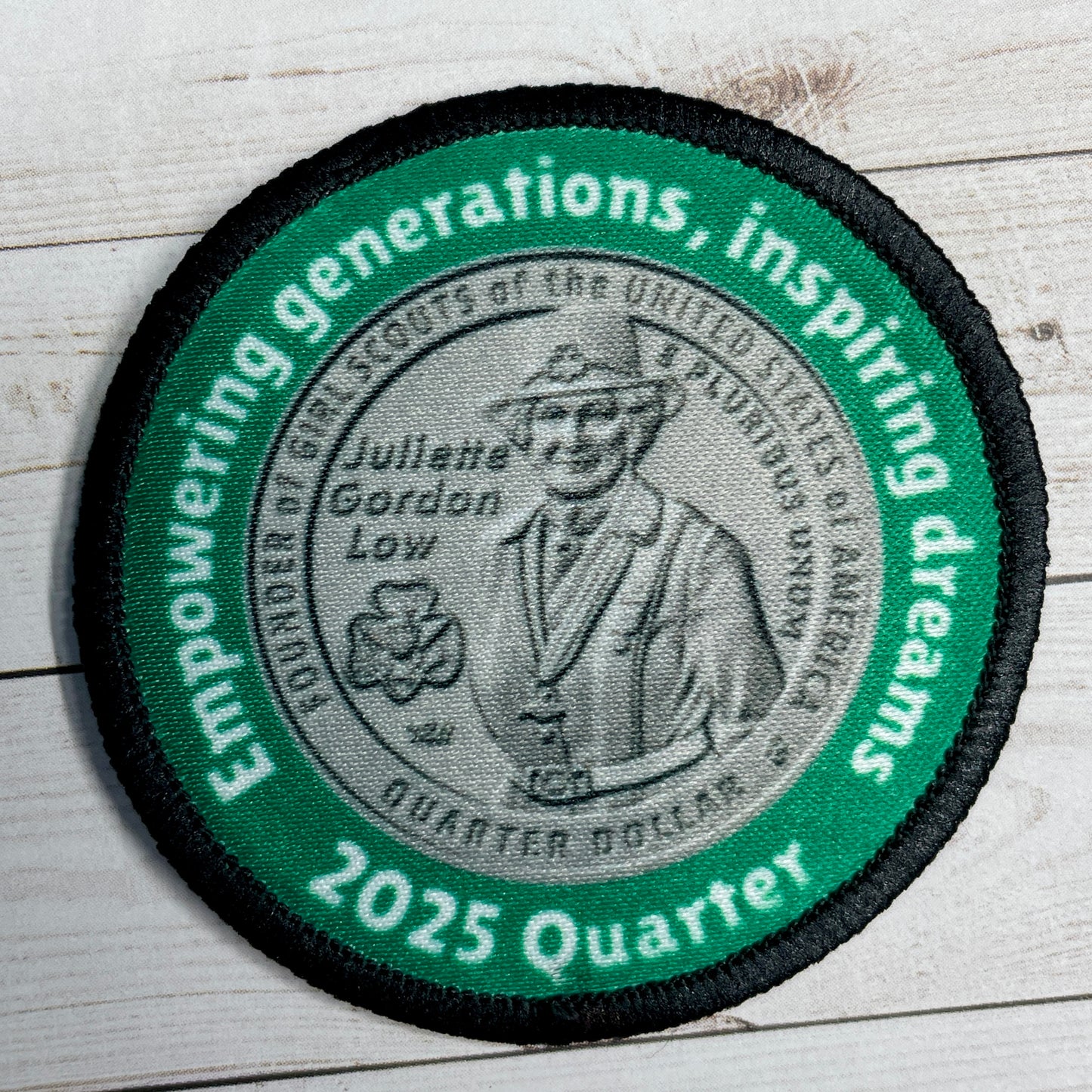 2025 Juliette Gordon Low American Women Quarter 2.57” Iron-On Fun Patch
