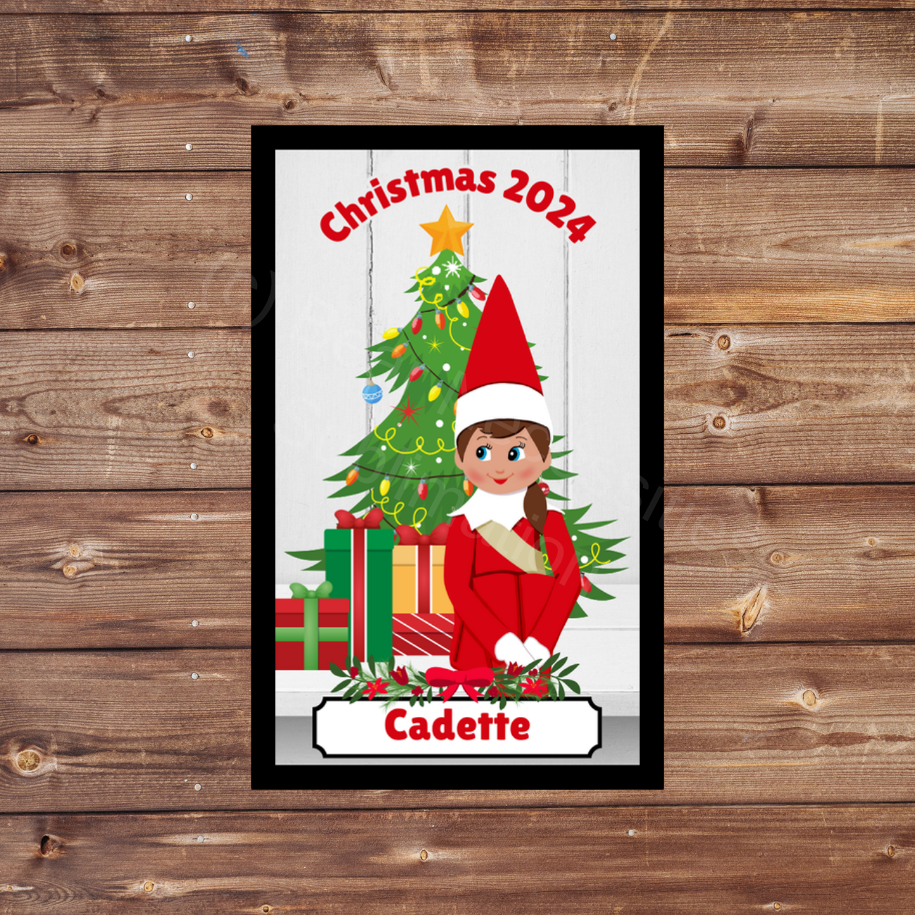 Holiday Elf GS Christmas Patch - 1 Elf only | 5x8cm Rectangular Iron-on Fun Patch