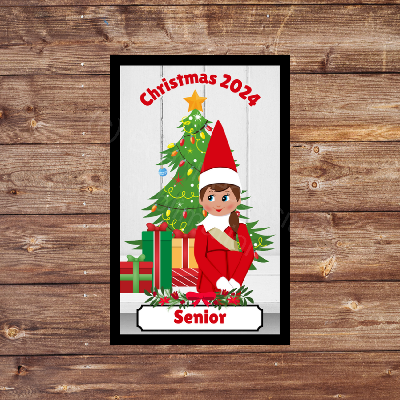 Holiday Elf GS Christmas Patch - 1 Elf only | 5x8cm Rectangular Iron-on Fun Patch