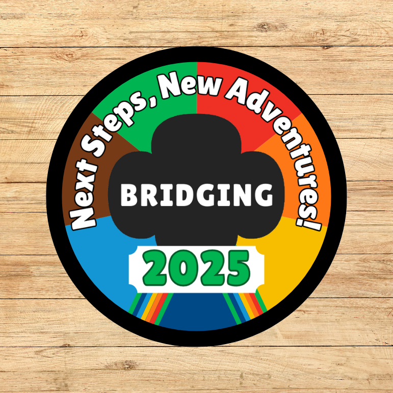 Bridging 2025 Next Steps, New Adventures | 2.57" Round Iron-on Fun Patch