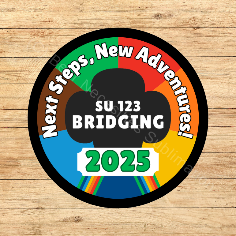 Bridging 2025 Next Steps, New Adventures | 2.57" Round Iron-on Fun Patch