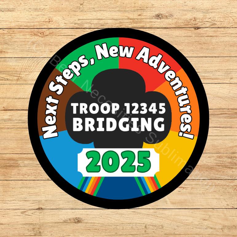 Bridging 2025 Next Steps, New Adventures | 2.57" Round Iron-on Fun Patch