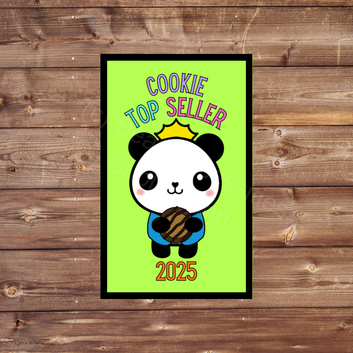 Cookie Top Seller 2025 Panda Cookie Season 5x8cm Iron-On Fun Patch