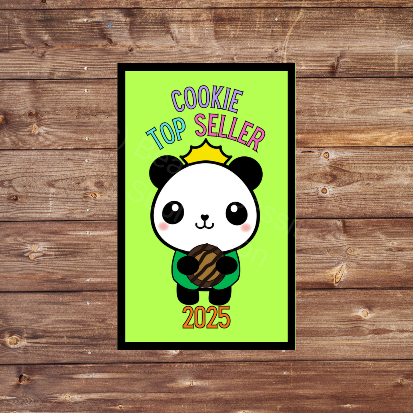Cookie Top Seller 2025 Panda Cookie Season 5x8cm Iron-On Fun Patch