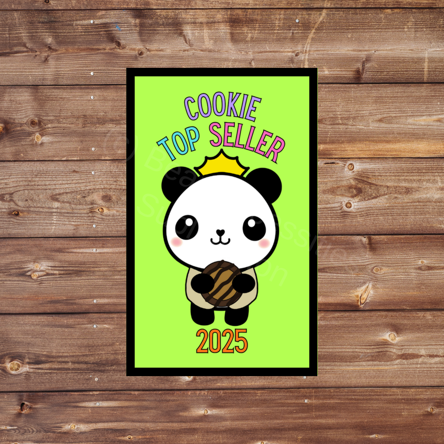 Cookie Top Seller 2025 Panda Cookie Season 5x8cm Iron-On Fun Patch
