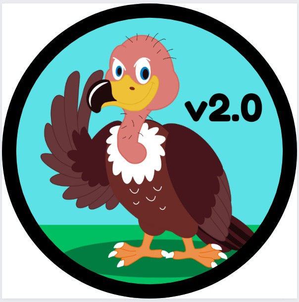 Cute Vulture/Buzzard v2.0 2.57" Iron-on patch