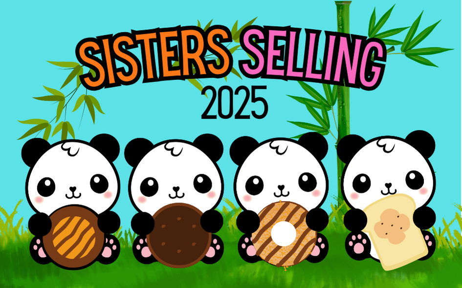2025 Selling Sisters Panda Cookie Season Theme Iron-on Patch | 8x5 cm