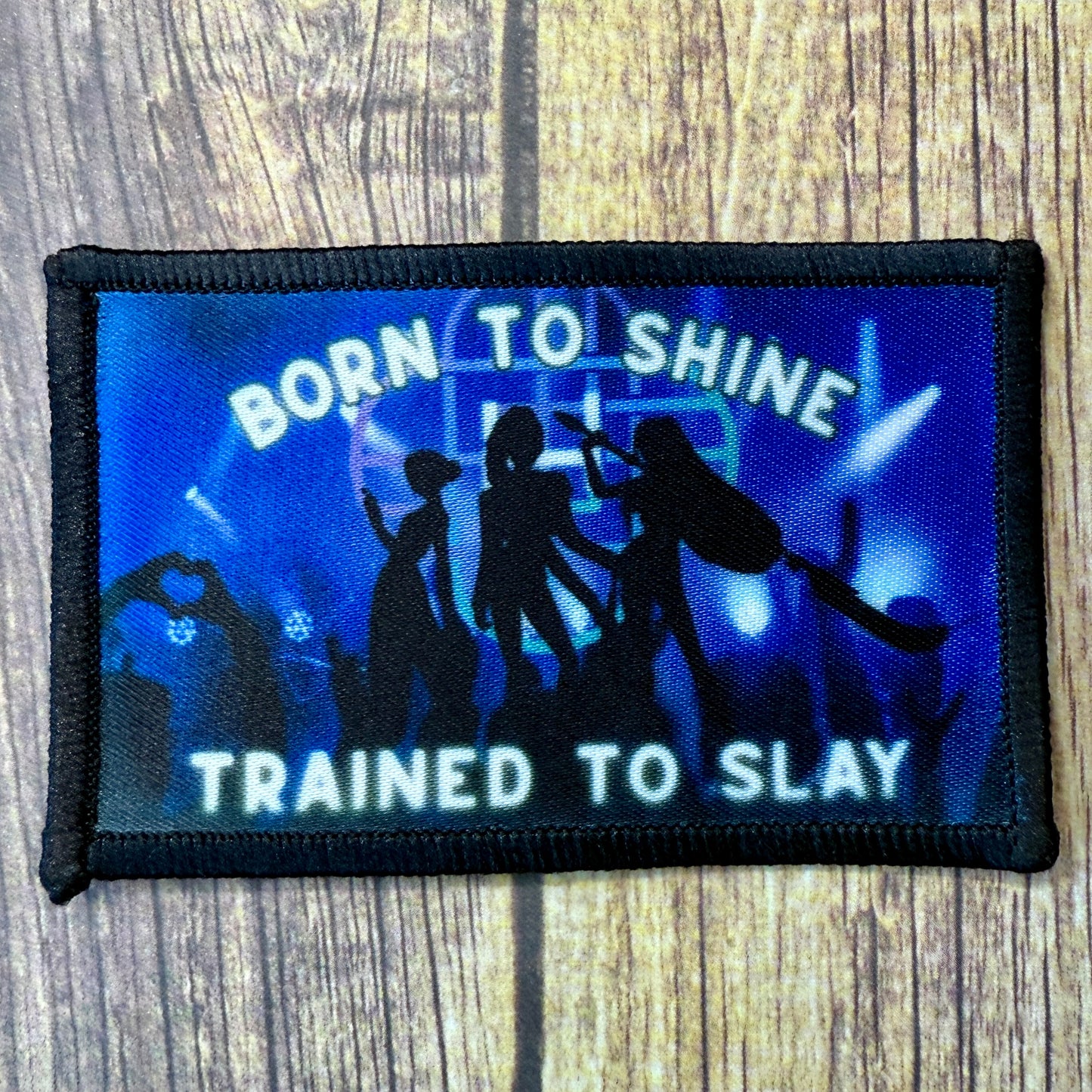 Born to Shine Trained to Slay K-Pop Demon Hunters x Scouts Crossover 8x5cm Iron-on Patch