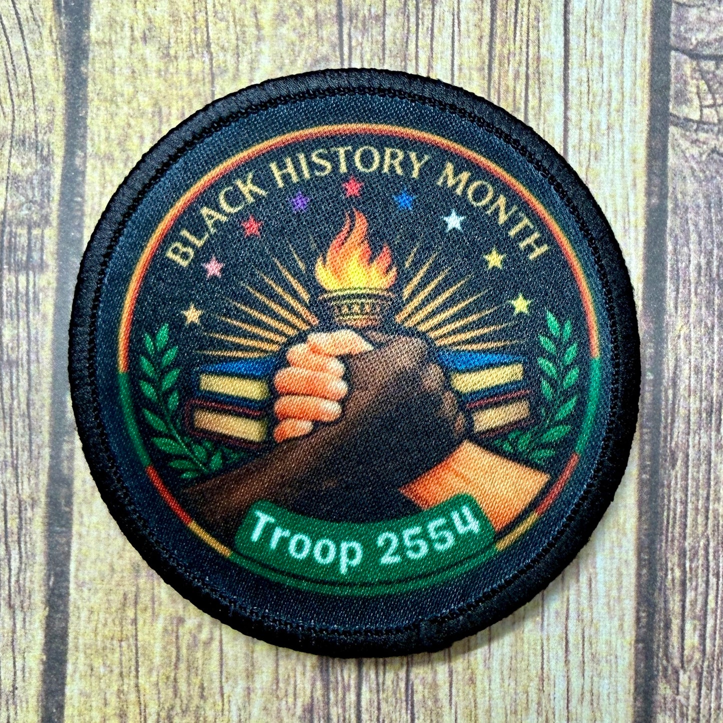 Black History Month Divine 9 2.57" Round Iron-On Patch