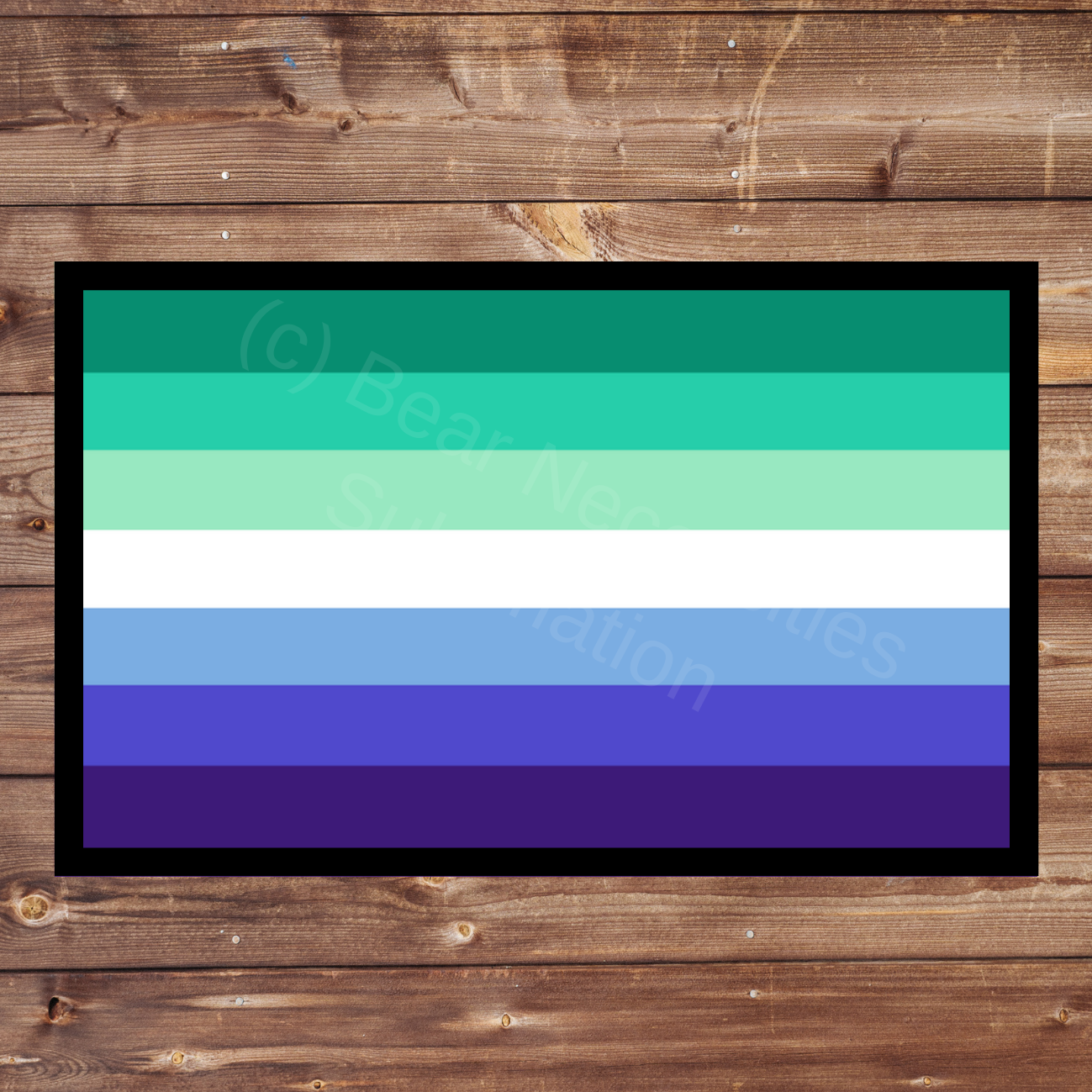 Gay Man Pride Flag 8x5cm Iron-on Patch | The Trevor Project $1 Donation