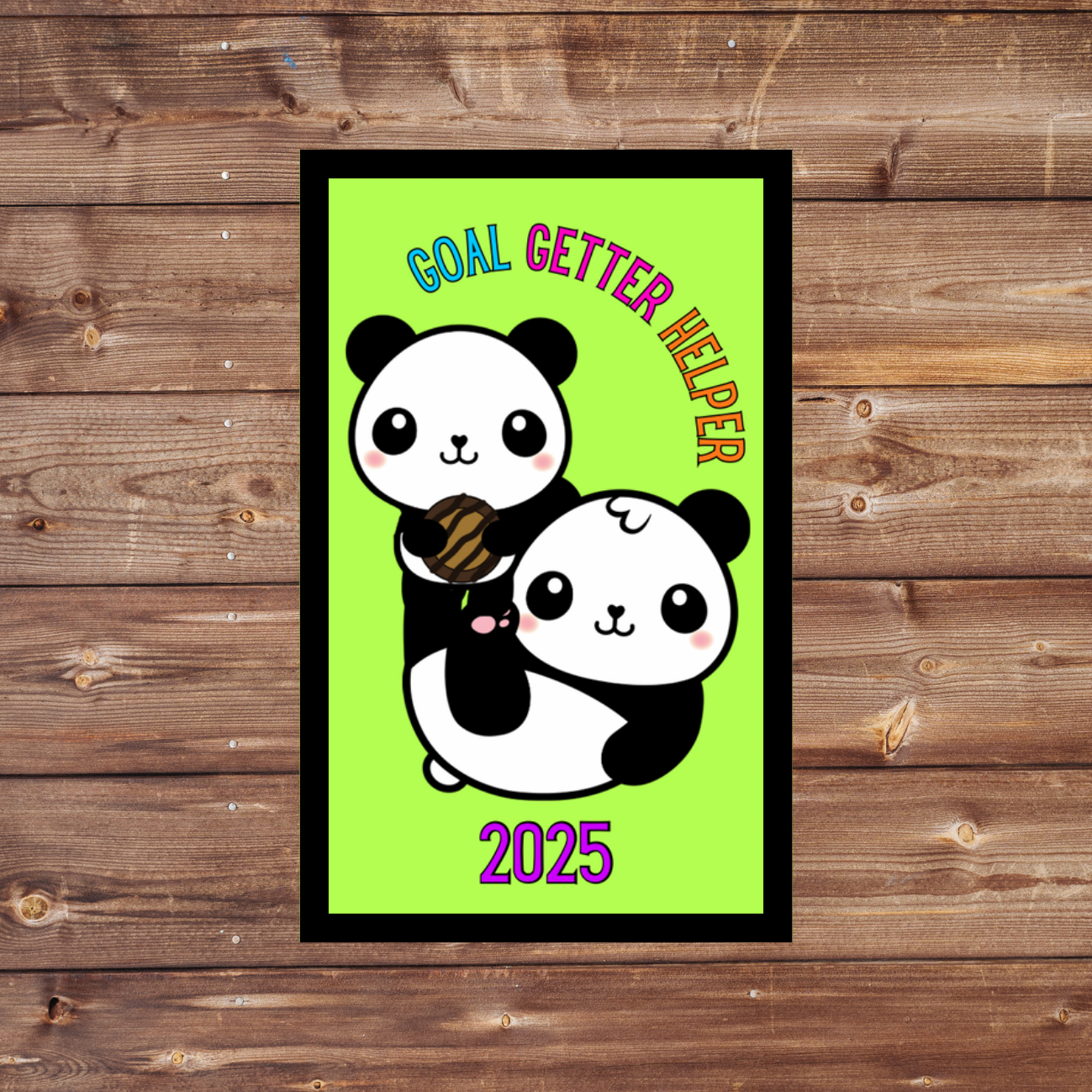 Goal Getter Helper 2025 Panda Cookie Season 2.57” Iron-on Fun Patch
