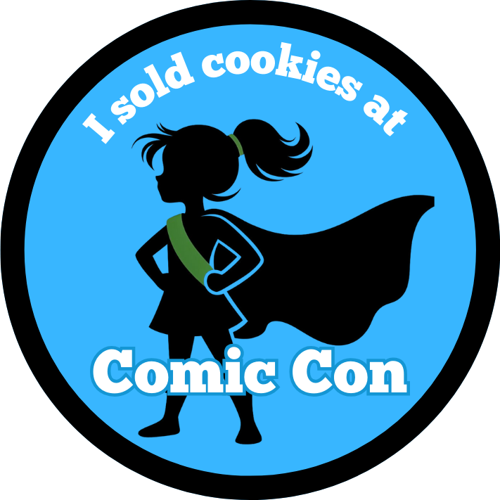 Comic Con Cookie Sales | 2024 Cookie Season | 2.57" Round Iron-on Fun Patch