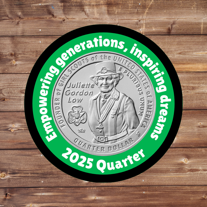 2025 Juliette Gordon Low American Women Quarter 2.57” Iron-On Fun Patch