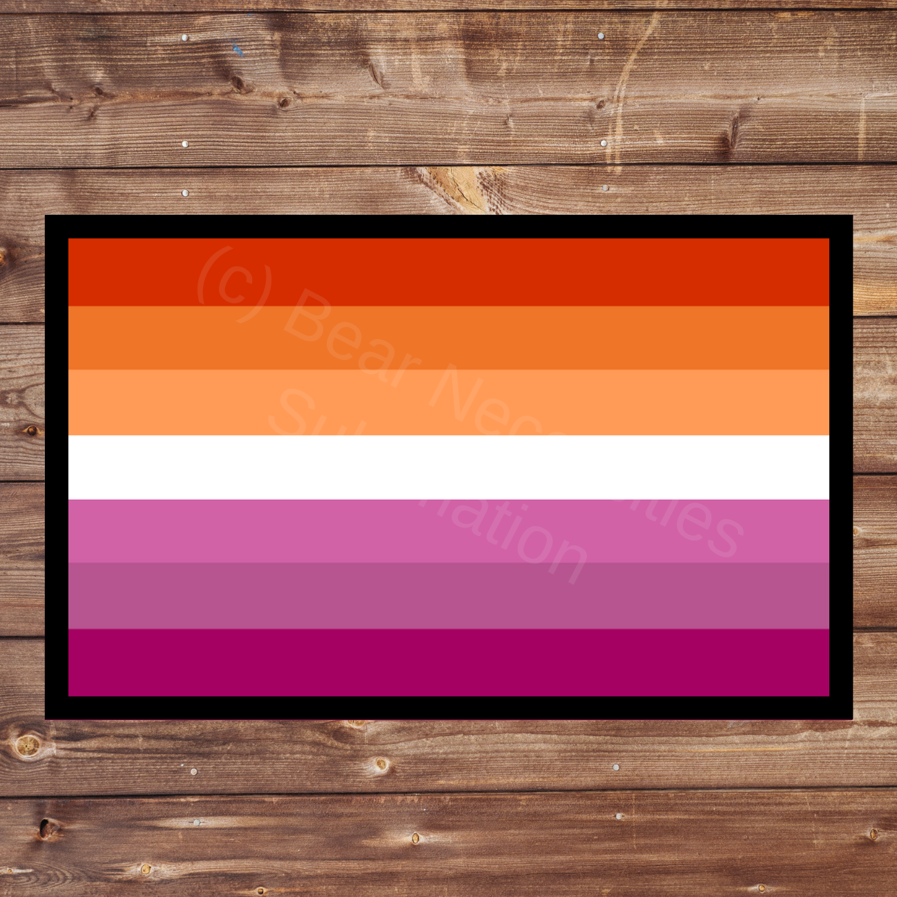 Lesbian Pride Flag 8x5cm Iron-on Patch | The Trevor Project $1 Donation