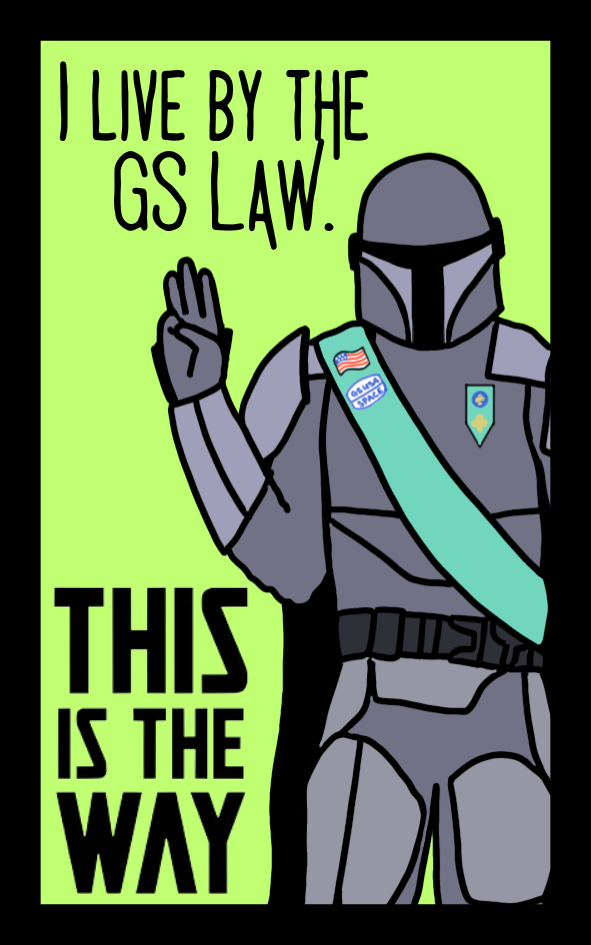 GS Law - This is the way | 5x8 cm Iron-on Fun Patch