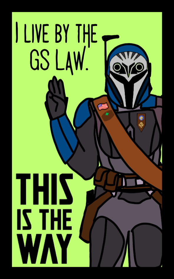 GS Law - This is the way | 5x8 cm Iron-on Fun Patch