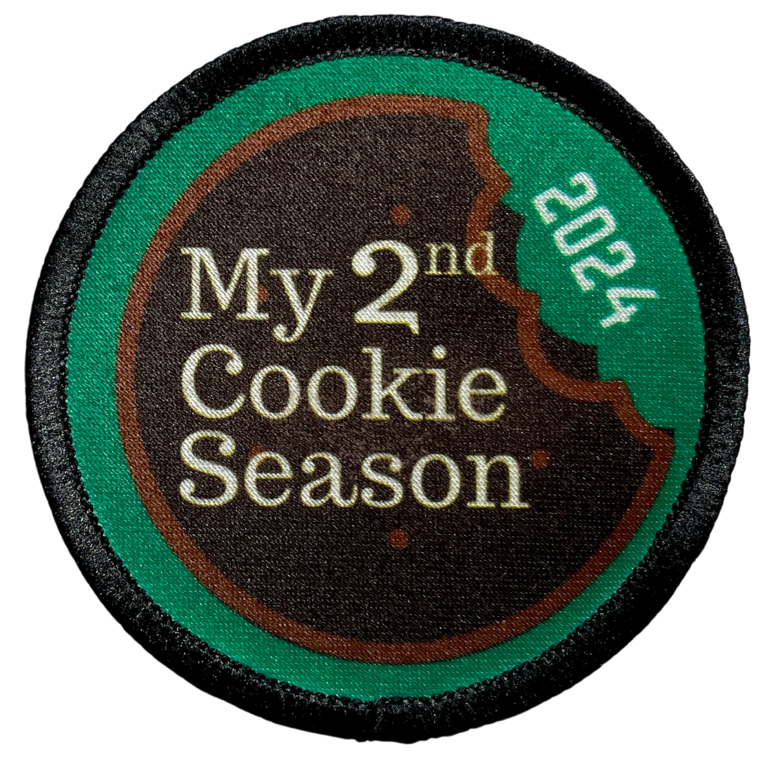 2024 Cookie Season My 1st through 12th Cookie Season Chocolate Mint Patch | 2.57" Iron-On | Polyester Design | Variations 1st-12th