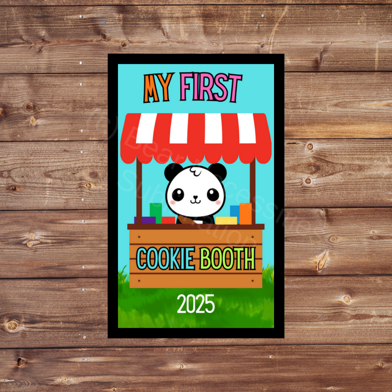 2025 My First Cookie Booth Iron-on Patch | 8x5 cm | Panda