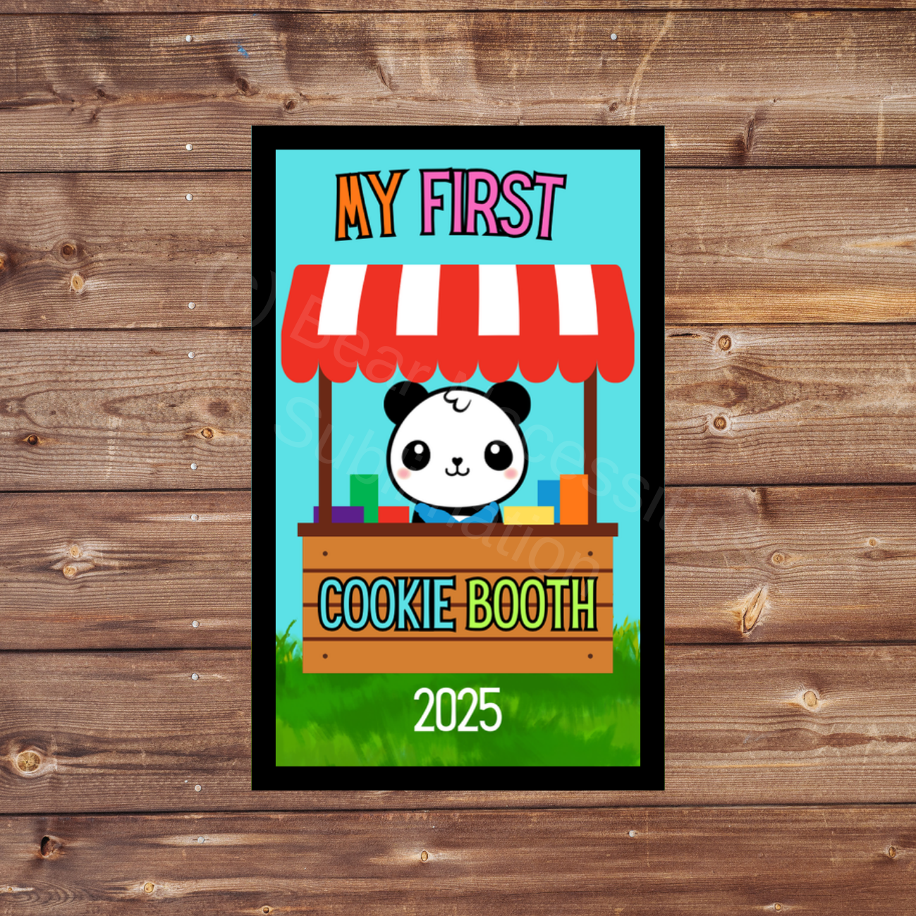 2025 My First Cookie Booth Iron-on Patch | 8x5 cm | Panda