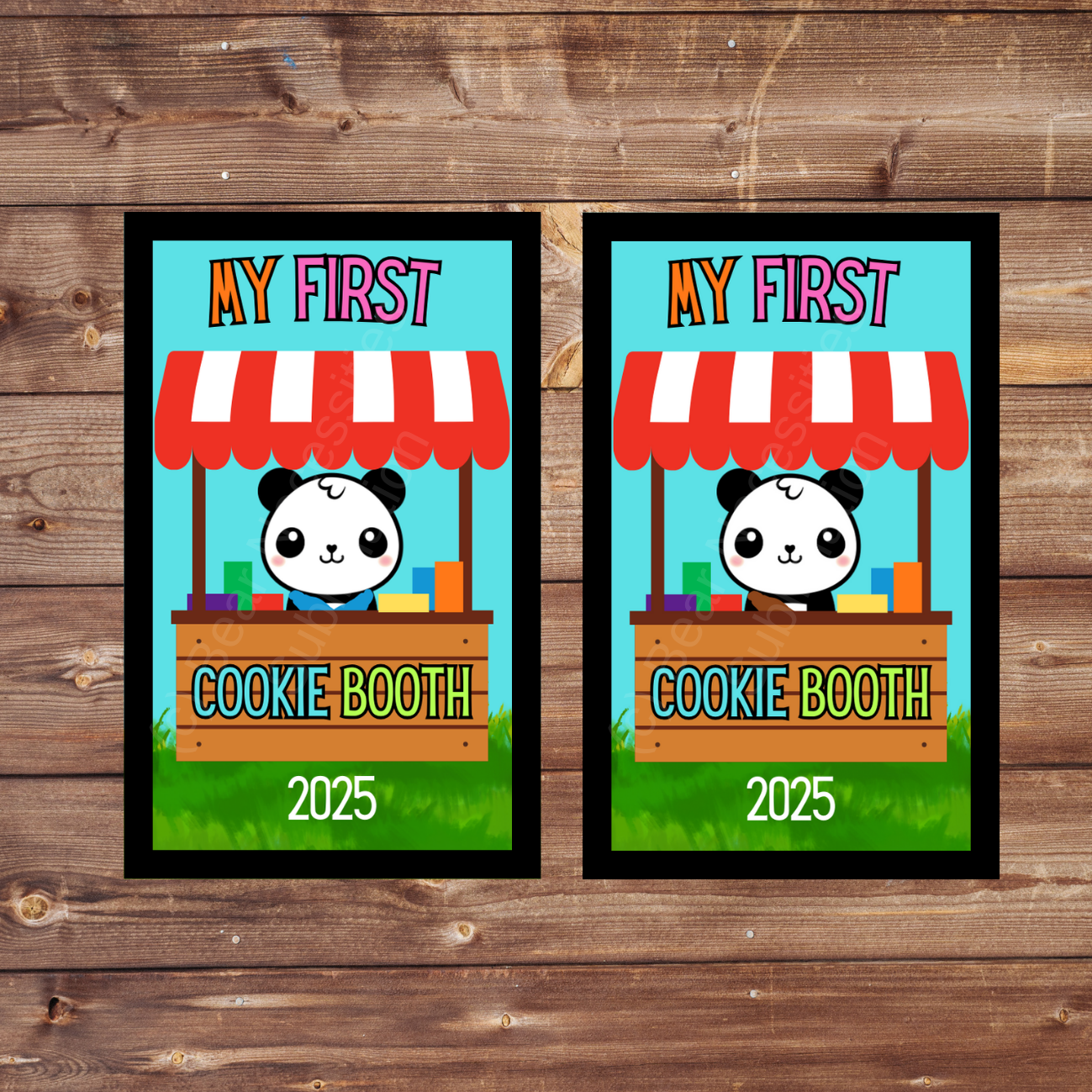 2025 My First Cookie Booth Iron-on Patch | 8x5 cm | Panda